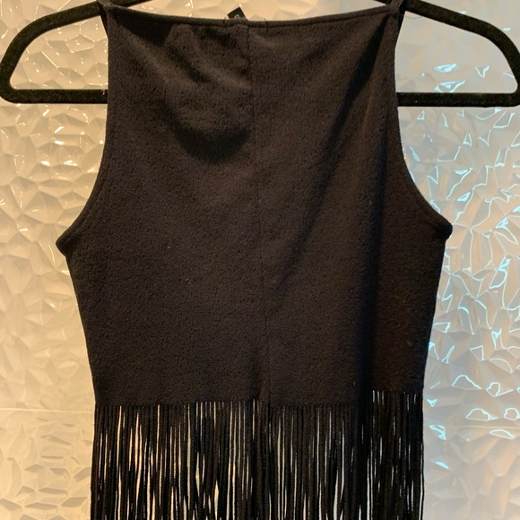 Arden B sexy fringe tank with square neckline. Small - Picture 2 of 4